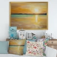 thumbnail image 3 of Designart 'Abstract Yellow Sunset At The Horizon' Nautical & Coastal Framed Art Print, 3 of 4