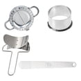 thumbnail image 2 of Small Dumpling Mold + Round Peeler + Wire Handle Roller + Stuffing Spoon Stainless Steel Dumpling Mold Set 4-piece Set, 2 of 8