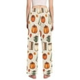 thumbnail image 3 of FORMRS Women's Pajama Pants with Pockets Soft Comfy Loungewear Sleep Bottom, Sizes S-2XL, Beige Fall Coffee, 3 of 8