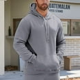 thumbnail image 4 of Oversized Hoodies for Men Unisex Long Sleeve Solid Sweatshirts Dark Gray S, 4 of 8
