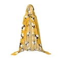 thumbnail image 7 of Honeii Cute Bee Butterfly Yelllow Print Poncho Cape, Cloak Coat, Snuggly Hooded Wearable Blanket, Hooded Cape For Teenagers,Halloween Costumes-Large, 7 of 7