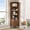 66.73''H-Walnut, variant on Oubayajia 66.73'' Tall Corner Cabinet, Modern Fluted Storage Cabinet with 2 Doors and 5 Storage Shelves, Space-Saving for Kitchen, Living Room, Study Room(Walnut)