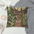 thumbnail image 2 of Qinduosi Vintage AnimalsThrow Pillow Covers Elk Rabbit with Green Plants Cushion Cover Home Decor Square Pillowcase " Set of (Animals), 2 of 5