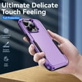 thumbnail image 5 of Mantto Case For iPhone 15 Pro, Hybrid Premium PC Protection Drop-Tested Anti-Scratch Tough Rugged Heavy Duty Dual Layer Military Grade Shockproof Back Case For iPhone 15 Pro,
Purple+Black, 5 of 8
