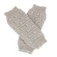 thumbnail image 3 of AWZXDE Womens Gloves Knitted Wool Open Finger Half Finger Short Warm Thermal, 3 of 4