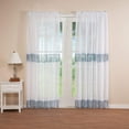 thumbnail image 2 of Lillian Macrame Embroidered 84" Long Curtain Panel, Blue, 2 of 2