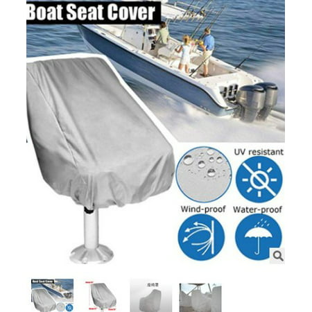 Boat Seat Cover Pedestal Pontoon Captain Bench Uv Resistant Chair Helm Protective Covers Canada - Waterproof Seat Covers For Pontoon Boats