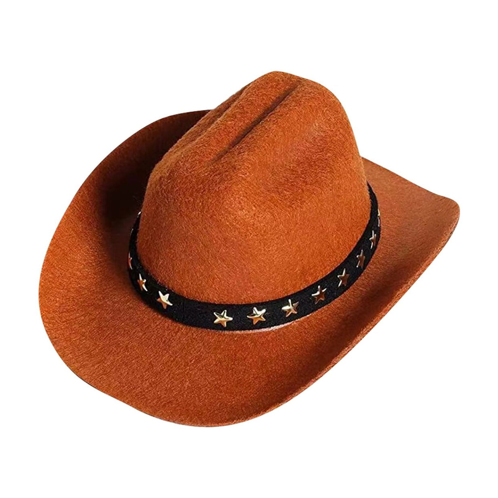 Coffee Star Decor Pet Cowboy Hat, Adjustable Western Style Pet Headwear, Cute Felt Puppy Kitten Hat for Birthday Party Photo Prop Daily Pet Accessories