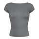 thumbnail image 3 of Camiseta Sin Mangas Básica Camiseta sin mangas básica para mujer Ropa diaria expuesta al ombligo sin espalda para mujer (gris oscuro M) Ygjytge para Mujer Gris oscuro T S, 3 of 9