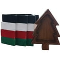 thumbnail image 4 of Christmas Tree Shaped Wooden Serving Tray Wood Fruit Platter Decorative Nuts Desserts Tray Snack Dish for Home Kitchen, 4 of 7