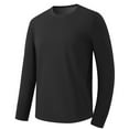 thumbnail image 2 of Zedker Men's Half Turtleneck Shirts Soft Stretch Combed Cotton Tees Long Sleeve Crew Neck Classic Fashion Casual T-Shirt, 2 of 8