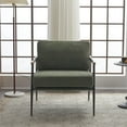 thumbnail image 2 of KYLE & KAY Modern Accent Chair, Upholstered Lounge Armchair with Removable Seat and Back Cushion, Comfy Reading Chair for Bedroom, Living Room,Green, 2 of 7