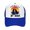Blue, variant on Patriotic Adjustable Sun Visor Outdoor Sports Cap Classic Design Breathable Mesh Hat Orange