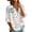 Sky Blue, variant on Women's Patchwork Floral 3/4 Sleeve Blouse - V-Neck Button Down Boho Tunic Top, Lightweight Casual Loose Fit Shirt for Spring Summer Pink L