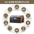 thumbnail image 3 of Tocadiscos de vinilo 10 en 1 ORCC con tocadiscos y Bluetooth, 3 of 8