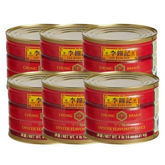 Lee Kum Kee Chung Brand 4 lb. 14 oz. Oyster Flavored Sauce - 6/Case - Elevate Your Dishes with Authentic Flavor