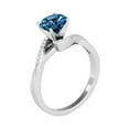 thumbnail image 5 of AoneJewelry Blue & White Diamond 1.10 Carat Solitaire Style Engagement Ring In 14K White Solid Gold, 5 of 5