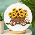 thumbnail image 4 of Sunflower Embroidery Starter Kit, Stamped Cross Stitch Kits for Beginners Adults with Embroidery Hoop and Instructions, Hand Embroidery Kit, 4 of 5