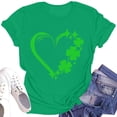 thumbnail image 3 of St Patricks Day Shirt Women Short Sleeve Round Neck Loose Soft Printed Summer Tops, 3 of 3