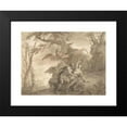 thumbnail image 2 of Godfried Maes 14x11 Black Modern Framed Museum Art Print Titled - Illustrations to the Metamorphoses of Ovid; Jupiter and Io (.1); Jupiter and Io, Disguised as a White Beifer (.2); Mercury R, 2 of 5