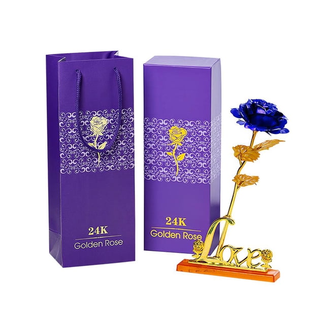 Toystoory Flor de rosas de oro artificial Día de San Valentín único Día de acción de gracias Día de la madre Regalo de cumpleaños de niña para ella Kits de decoración para fiestas No. 4 Toystoory HA027364-04