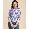 thumbnail image 2 of Moomaya Cuff Sleeves Spread Collar Cotton Shirt - Women's Casual Printed Shirt, 2 of 9