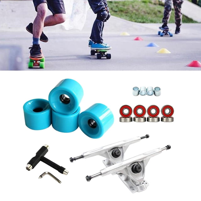 Piezas De soporte del puente shamjiam Azul plateado Ruedas De Camiones De Skate