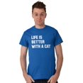 thumbnail image 5 of Life is Better with a Cat Kitty Lover Men's Graphic T Shirt Tees Brisco Brands X, 5 of 6