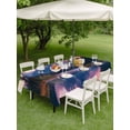thumbnail image 5 of 54x80 Inch Outdoor Tablecloth with Umbrella Hole Zipper Rectangle Purple Mountain Rectangular Tablecloths Outside Waterproof Modern Art Forest Patio Table Cloth Cover for Picnic Party, 5 of 8