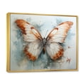 thumbnail image 2 of Designart "Butterfly s Flight Orange White Grace I" Animals Floater Framed Wall Decor, 2 of 7