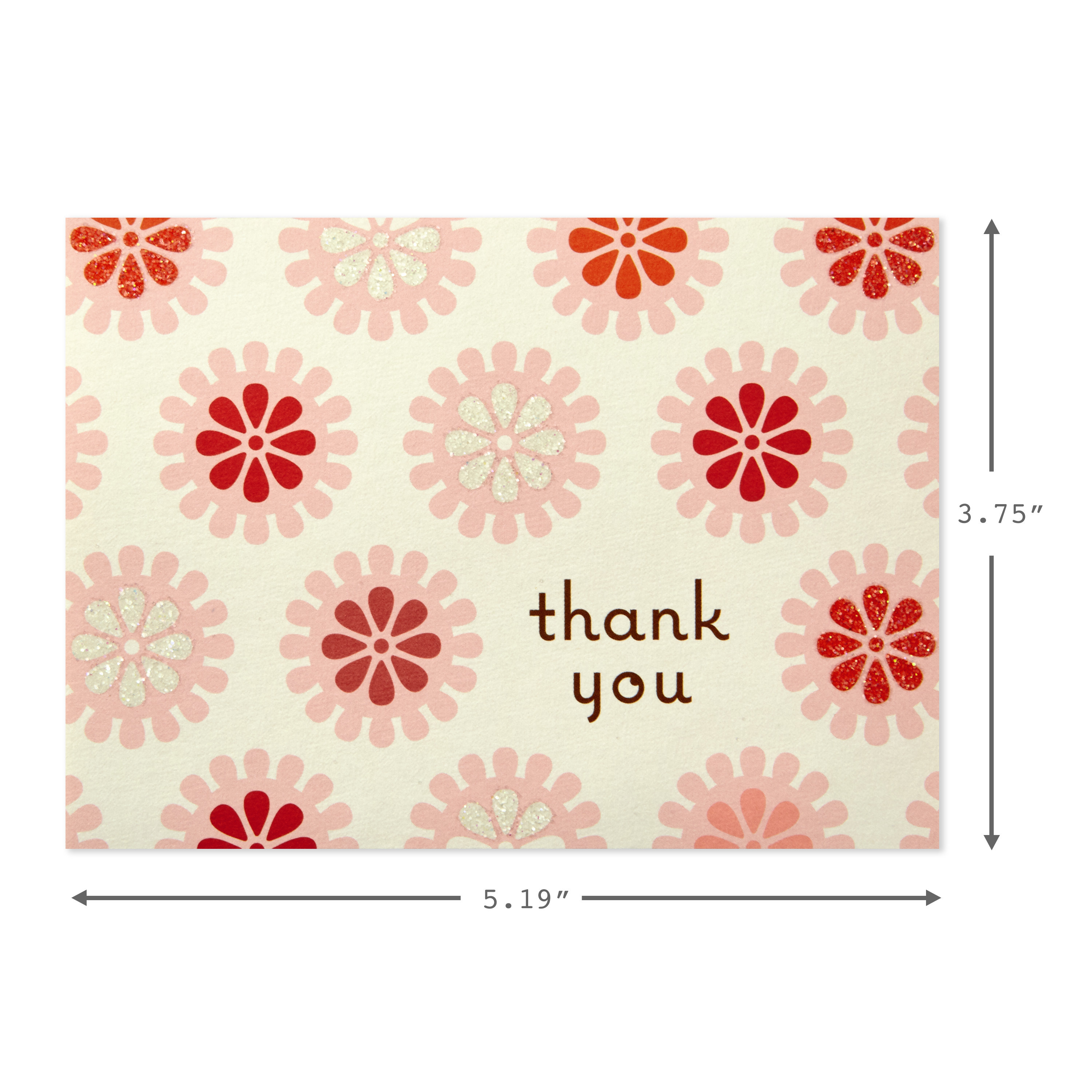 Hallmark Thank You Notes (Pink Flowers, 50 Cards and Envelopes)