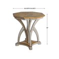 thumbnail image 5 of Uttermost Ranen Coastal Mindi Wood and MDF Wood Accent Table in Aged White, 5 of 5