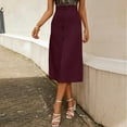 thumbnail image 6 of Bmisegm Womens Daily Elegant Solid Color High Waist Single Skirt Womens Skirts S, 6 of 8