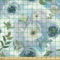 thumbnail image 2 of Ambesonne Pastel Flowers Fabric by the Yard Upholstery, Soft Wild Flowers, 10 Yards, Slate Blue Lilac and Pale Tan, 2 of 5