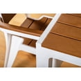 thumbnail image 5 of Inval Madeira 8-Seat Patio Dining Table and Armchair Set in White/Teak Brown, 5 of 8