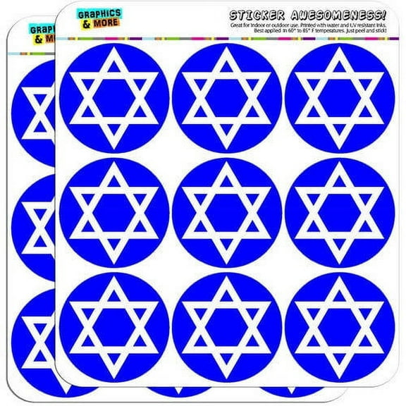 Star of David Shield Jewish 18 2" Planner Calendar Scrapbooking Crafting Stickers