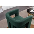 thumbnail image 5 of Accent Chair Set of 2, Modern Barrel Chair with Hollow Backrest and Plyood Legs, Comfy Side Chair for Living Room Reading Room Bedroom, Emerald, 5 of 9