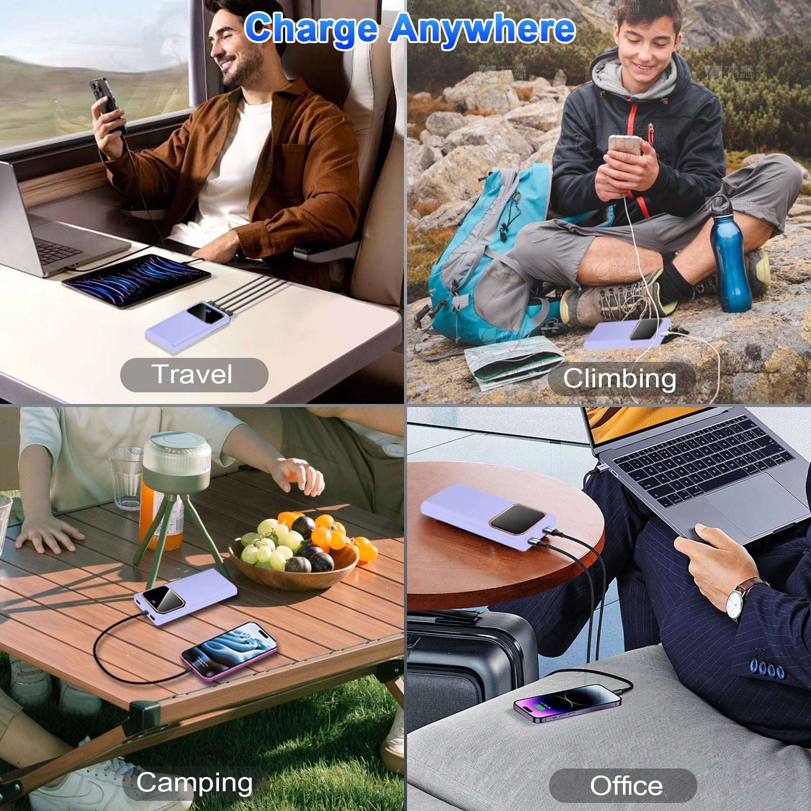 Portable Charger, 20000mah Power Bank, 22.5W Fast Charging Battery Pack with Usb-c/Usb-a Output, Digital Display Portable Phone Charger for iPhone 17/16/15/14/13 Pro Samsung Google LG iPad AirPods