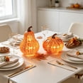 thumbnail image 6 of HHJZPR Halloween Crackle Glass Pumpkin Lights, 2 in 1 Set of 2 LED Glowing Pumpkins for Fall & Thanksgiving Table Decor, 6 of 6