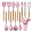 thumbnail image 1 of Master Chef's Choice: Reinforced Silicone Utensil Set, Non-Melting Tools for Non-Stick Cookware, Wooden Handles, Heat Resistant up to 446°F (230°C), 1 of 5
