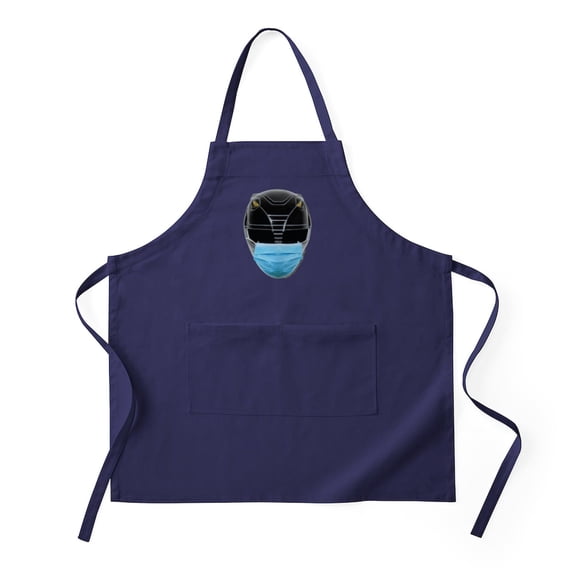 CafePress - Power Rangers Black Ranger Wearing A Surgica - Kitchen Apron with Pockets, Grilling Apron, Baking Apron