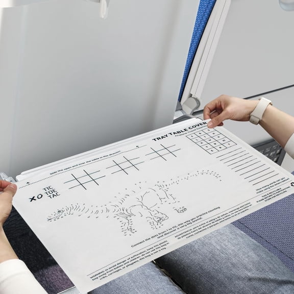 Mavoslg Airplane Travel Essentials Tray Table Cover, 10 Pack Disposable Placemats Provide Safe Fresh Table Surface, Travel Accessories Must Haves for Kids Baby, Toddlers, Women
