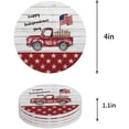 thumbnail image 1 of FMSHPON Independence Day American Flag Retro Truck Set of 6 Round Coaster for Drinks, Absorbent Ceramic Stone Coasters Cup Mat with Cork Base for Home Kitchen Room Coffee Table Bar Decor, 1 of 6