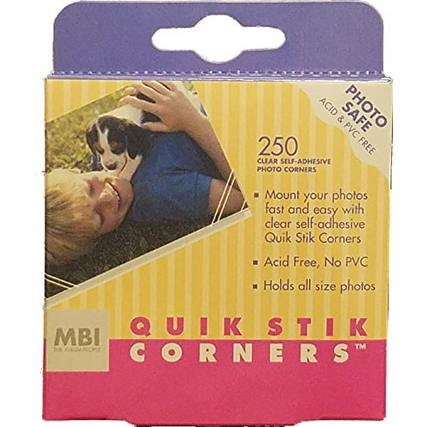 MCS Photo Corners Self Adhesive, Clear, 250Pack