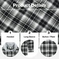 thumbnail image 5 of Actgleam Boys Girls Plaid Shirts Long Sleeve Button Down Hooded Plaid Top Outfits 5-12Years,Grey, 5 of 10
