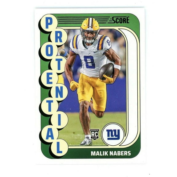 NFL 2024 Score Football Protential Malik Nabers #4 (Rookie)