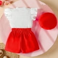 thumbnail image 5 of NIEWTR Toddler Baby Girl Summer Clothes Tank Top with flower and Boho Shorts Cute Daily Outfits Set T-Shirt Set Red 12-18 Months, 5 of 9