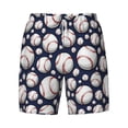 thumbnail image 4 of Lsque Mens Swim Trunks Cute Basebal Pattern - Bathing Suit Compression Liner - Beach Swim Shorts Swimwear - (S-3XL) - Stretch Quick Dry -3X-Large, 4 of 9