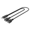 thumbnail image 1 of USB 2.0 2 Doble Conector USB Y Cable Del Cable De Alimentación Del Concentrador Divisor perfke  Cable divisor USB, 1 of 9
