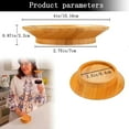 thumbnail image 6 of Furvclv 4 Pcs Bamboo Glass Topper Glass Cover, Cup Covers Appetizer Plates, Wooden Wine Glass Covers Coasters Charcuteries Topper, Cocktail Plates For Wine, 6 of 9